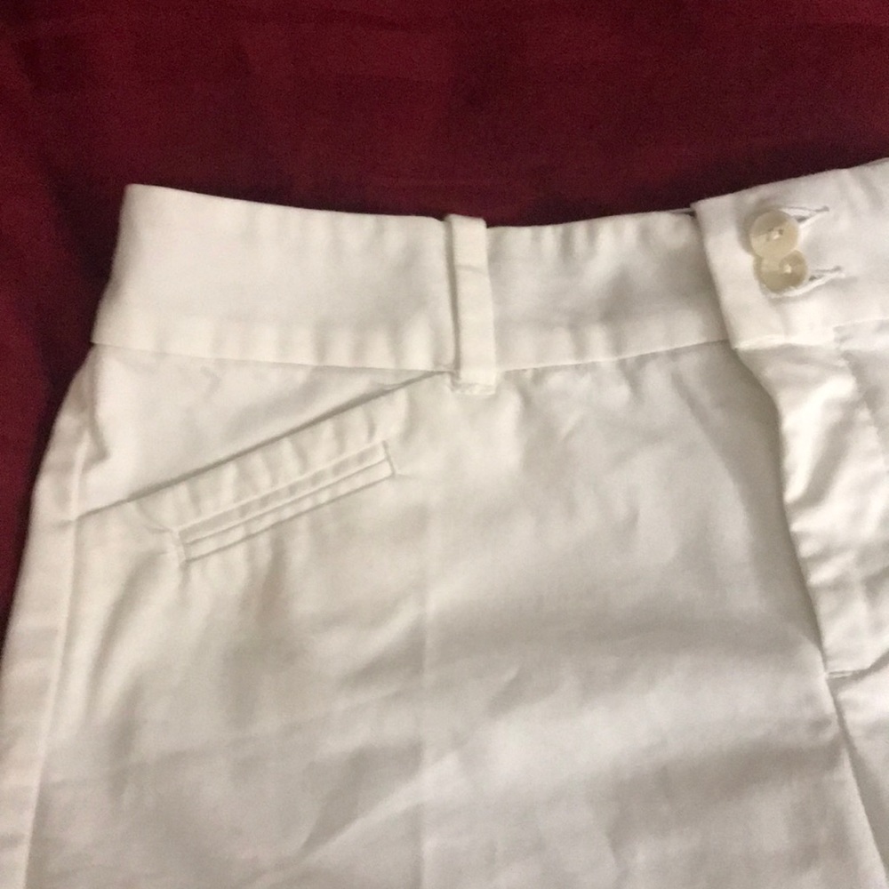 NEW Dockers shorts white Bermuda cotton/poly front zip & 2 pockets women size 8 - Picture 8 of 9